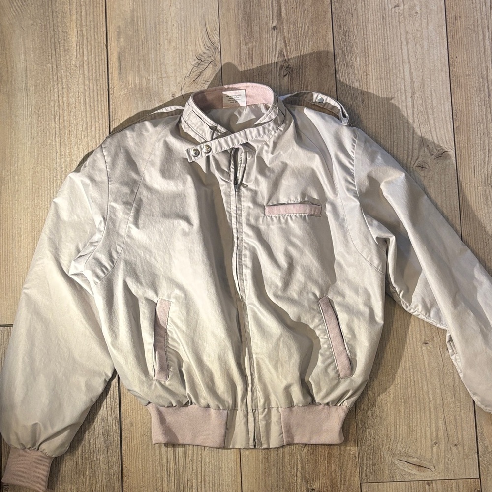 Birdie Vintage Light Gray Bomber Jacket Medium